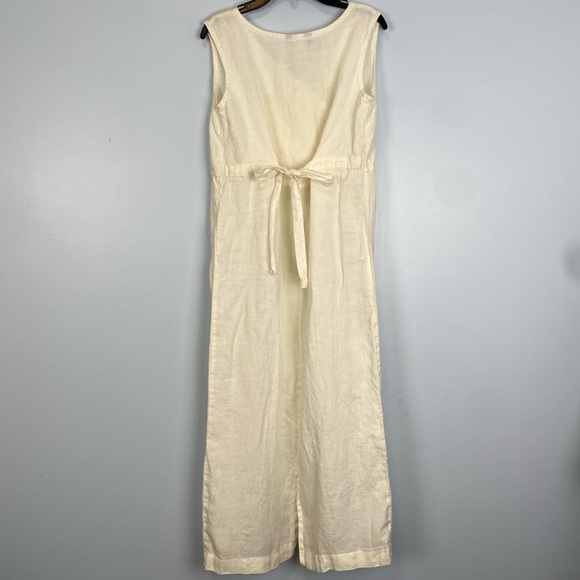 Eileen Fisher Slip On 100% Linen Midi Dress Sz Small S Beach Vacation Minimalist - Picture 7 of 8